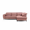 ECKSOFA mit Schlaffunktion & Bettkasten - Schwarz/Rosa, Holz/Textil (201/255cm) - Eltap