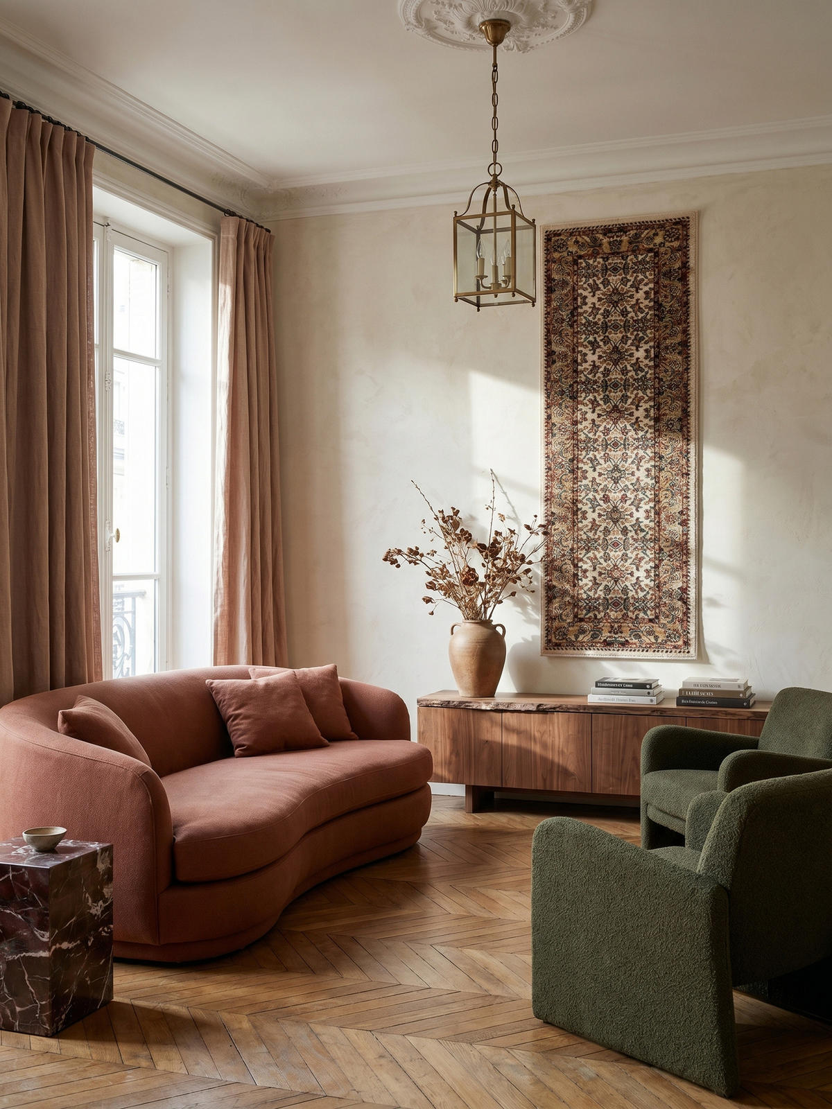TEPPICH Hochflor GLAZERT in Natur, im Berber-Stil, aus Polypropylen, 60 x 230 cm - Multicolor, Textil (60/230cm) - KADIMA DESIGN
