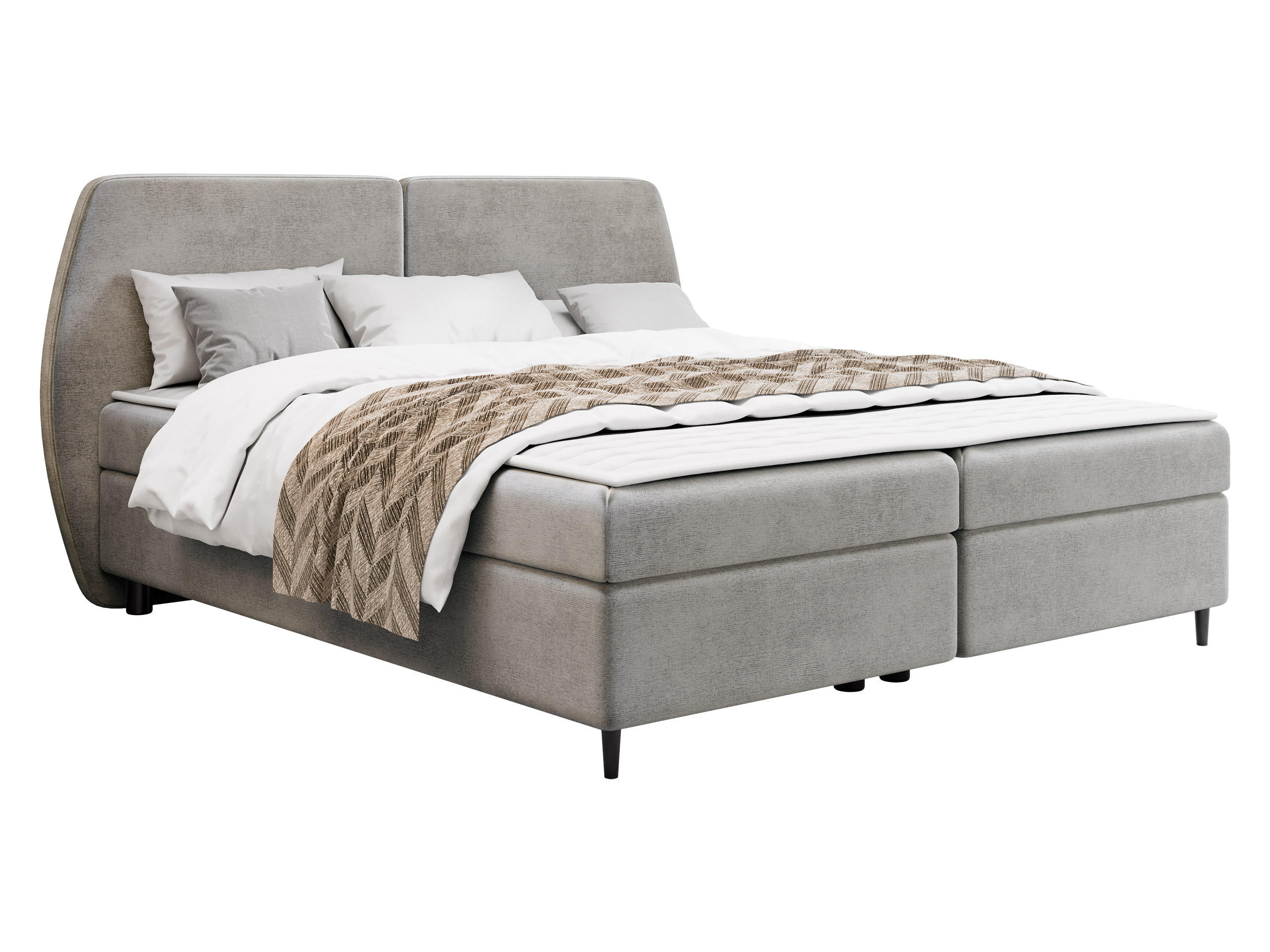 BOXBETT Madryt - Schwarz/Grau, Holz/Holzwerkstoff (160/200cm) - MIRJAN24