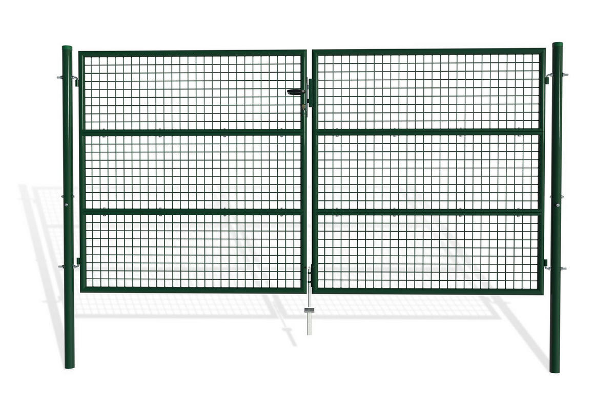 ZAUNTOR Olga Grün 3m H.150cm + TÜRCHEN 1m H.150cm - Grün, Metall (306/156cm) - Casanoov