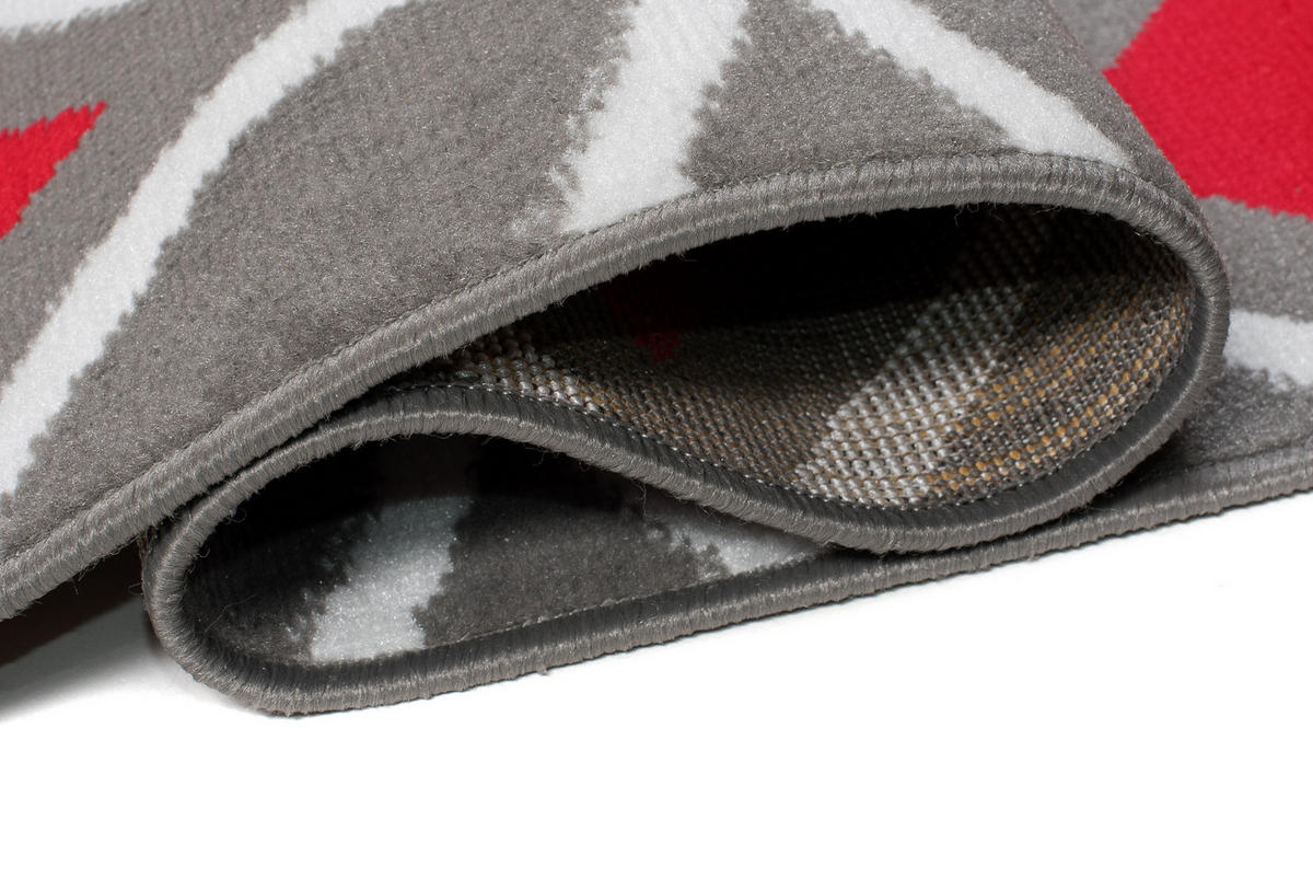 TEPPICH MAYA Rot Geometrisch Mosaik Karo 130/190 cm - Rot, Textil (130/190cm) - Tapiso
