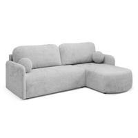 ECKSOFA Hellgrau BONO Mit Schlaffunktion Bezogen Mit Cremona Stoff - Grau, Textil (212/160cm) - Sepro Meble