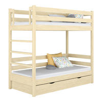 ETAGENBETT N03 mit Schublade Klare Kiefer 100/200 - Braun, Naturmaterialien/Holz (100/200cm) - N-Wood