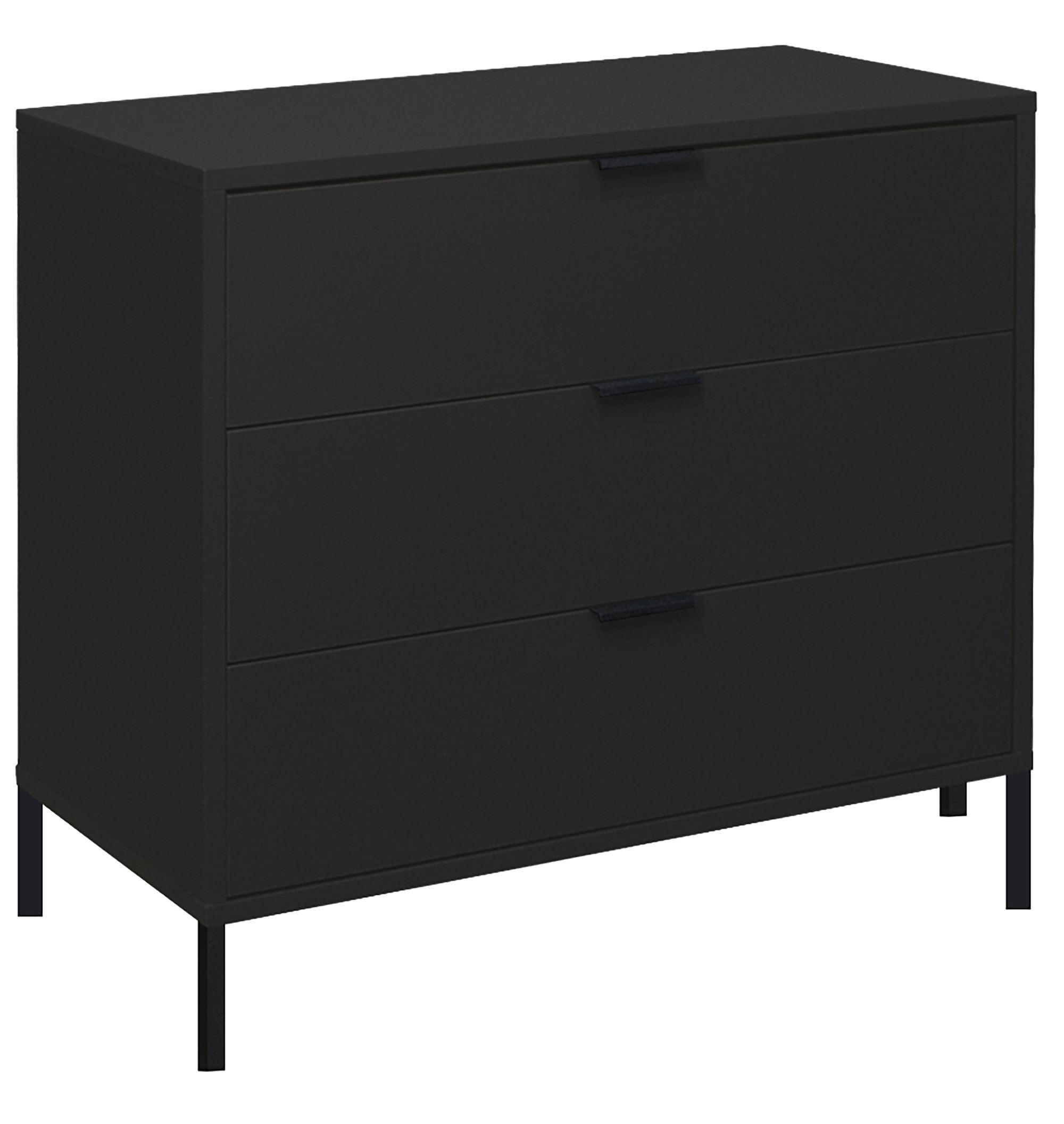 KOMMODE Erna 81x45x82 Anthrazit matt Lack - Anthrazit, Holzwerkstoff (81/82/45cm) - 58aufmkessel