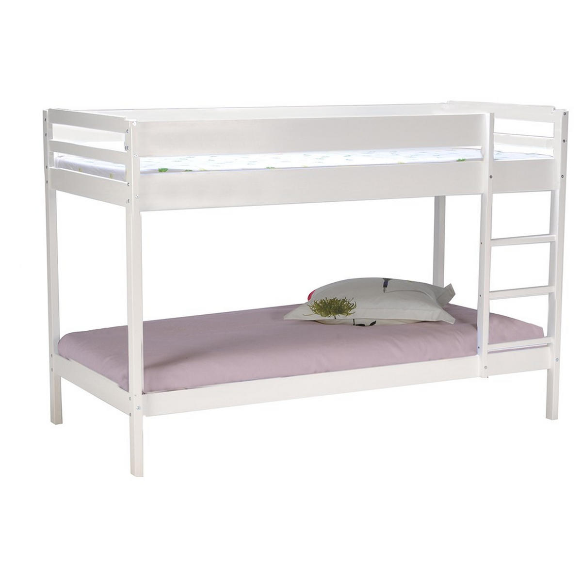 ETAGENBETT BRICE mit Lattenrosten / Etagenbett 90x190 - Weiß - Weiß, Holz (90/190cm) - Weber Industries
