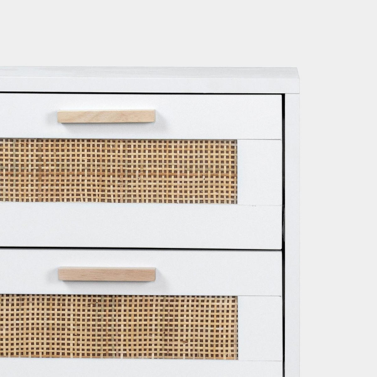 NACHTTISCH 2 SCHUBLADEN Tahiti Weiß 40 cm x 56 cm 2er-Set - Weiß, Holzwerkstoff (40/56/40cm) - Klast Home