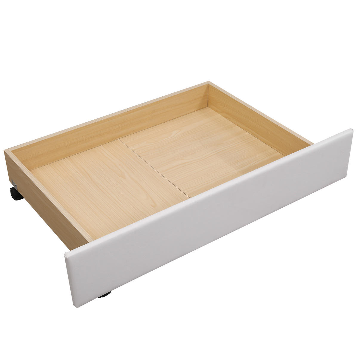 POLSTERBETT 140/200 cm Weiß Chesterfield mit Stauraum und Lattenrost aus PU - Weiß, Kunststoff (140/200cm) - OKWISH