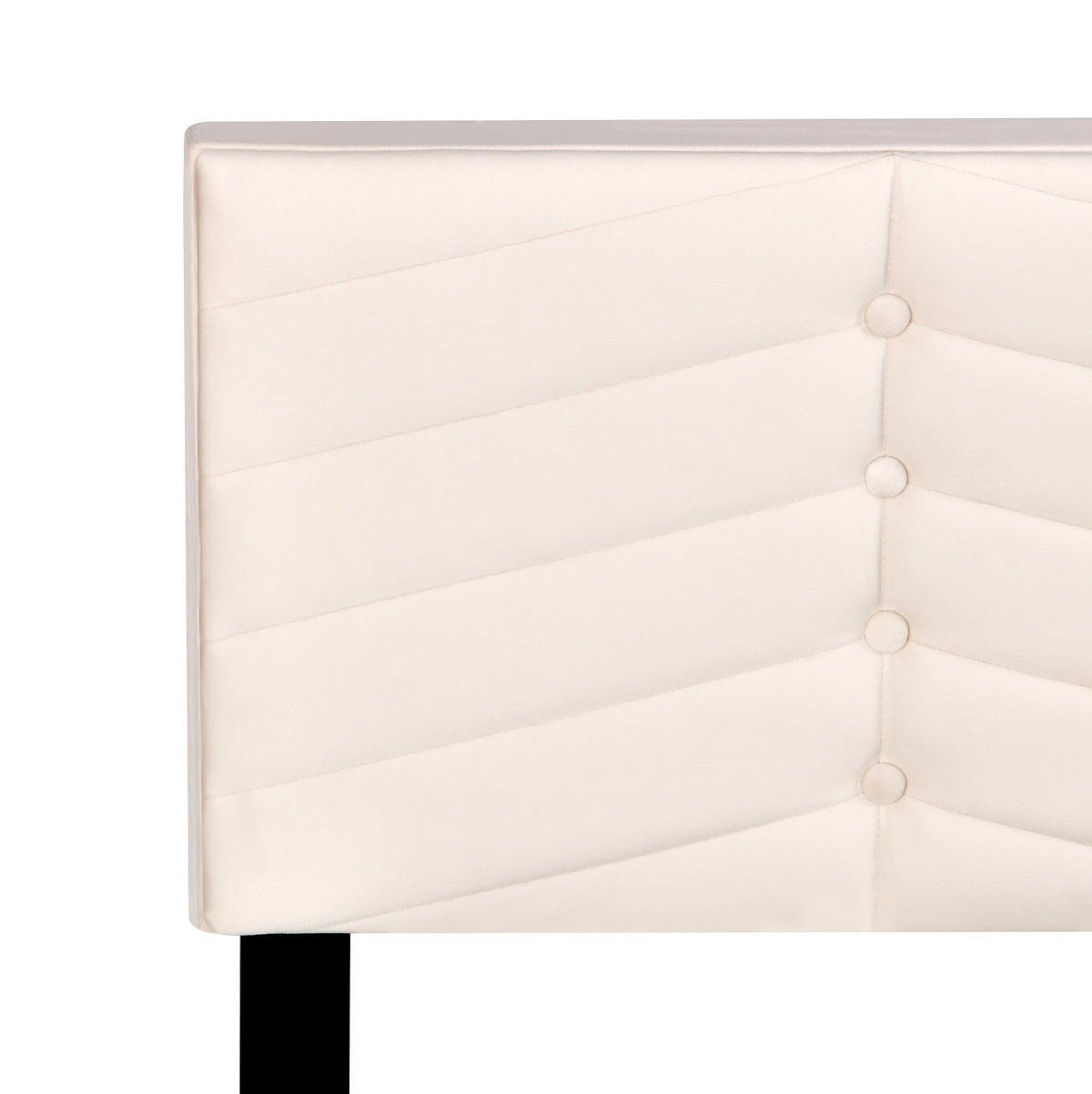 POLSTERBETT aus Samt 140x190 cm Beige mit höhenverstellbarem Kopfteil und Lattenrost - Beige, Textil (140/190cm) - IVMEU