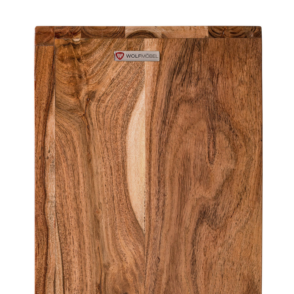 MASSIVER UNTERSCHRANK - Akazie massiv - Ecru / Akazie - Akaziefarben, Holz/Metall (38/92/30cm) - home24