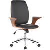 BÜROSTUHL Burton, Kunstleder Walnuss/Schwarz - Schwarz, Textil/Metall (67/101/68cm) - TPFLiving