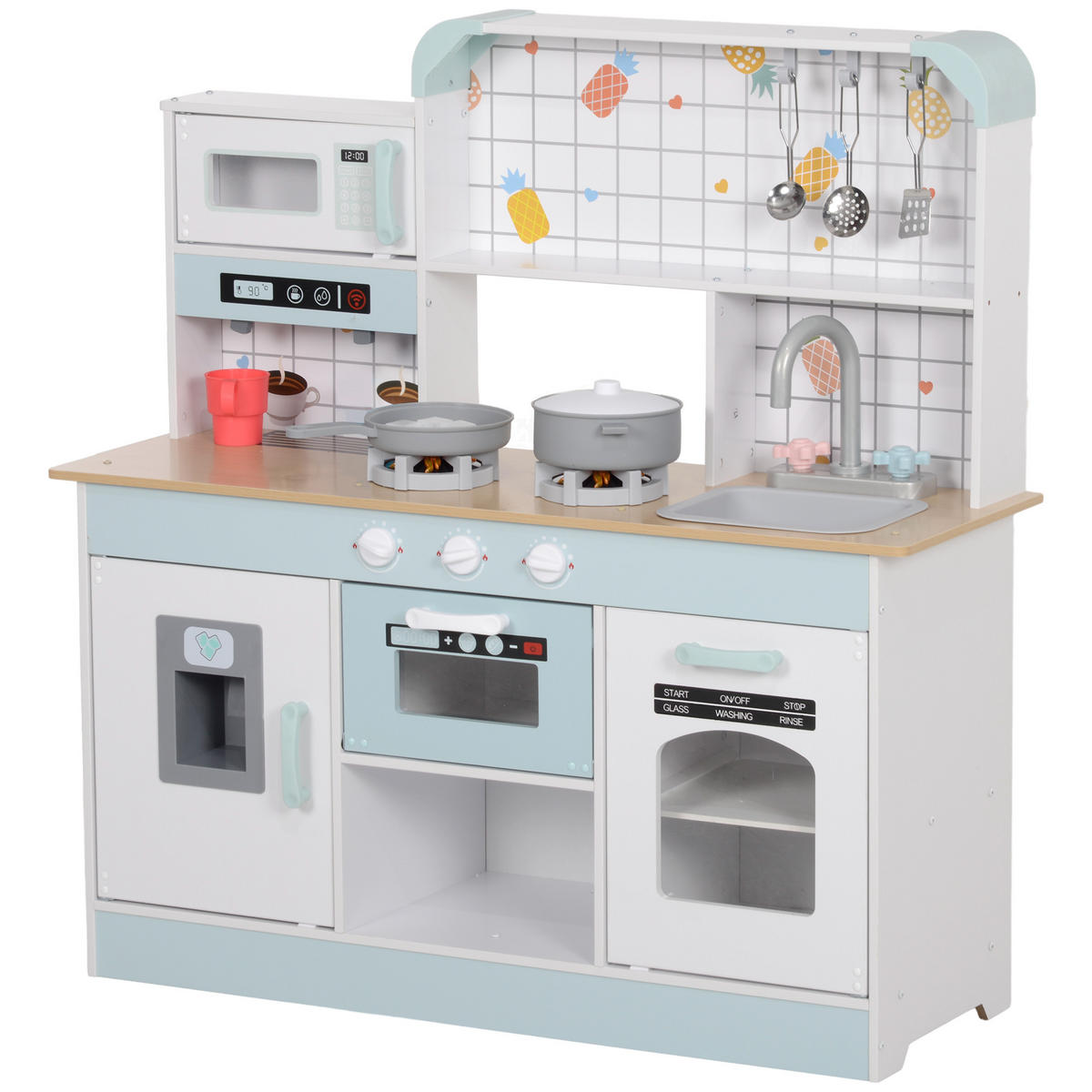 SPIELKÜCHE DE-18735 Weiß - Weiß, Holzwerkstoff (88.6/31.7/90.4cm) - ComfortXL