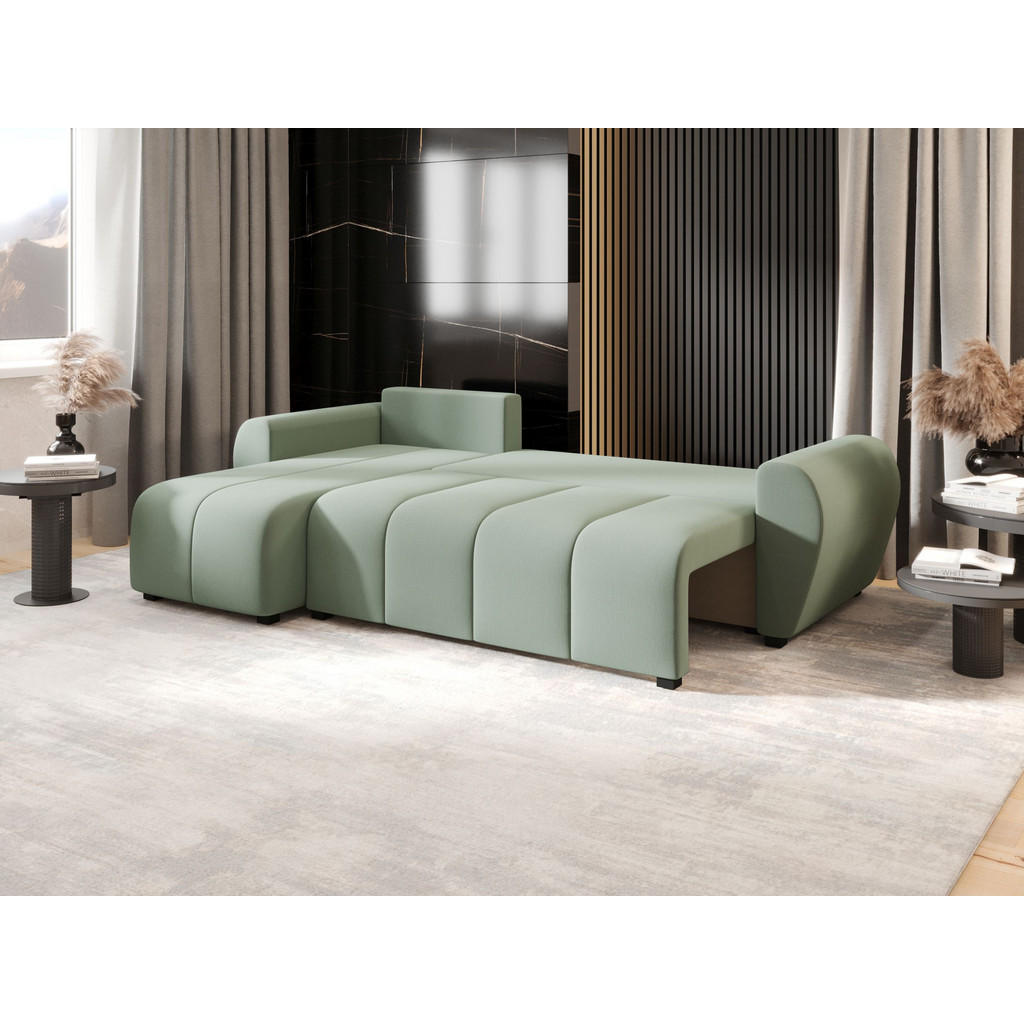 Thumbnail - Bedante Ecksofa, Hellgrün, Textil, 4-Sitzer, 245x145 cm, Wohnzimmer, Sofas & Couches, Wohnlandschaften, Ecksofas