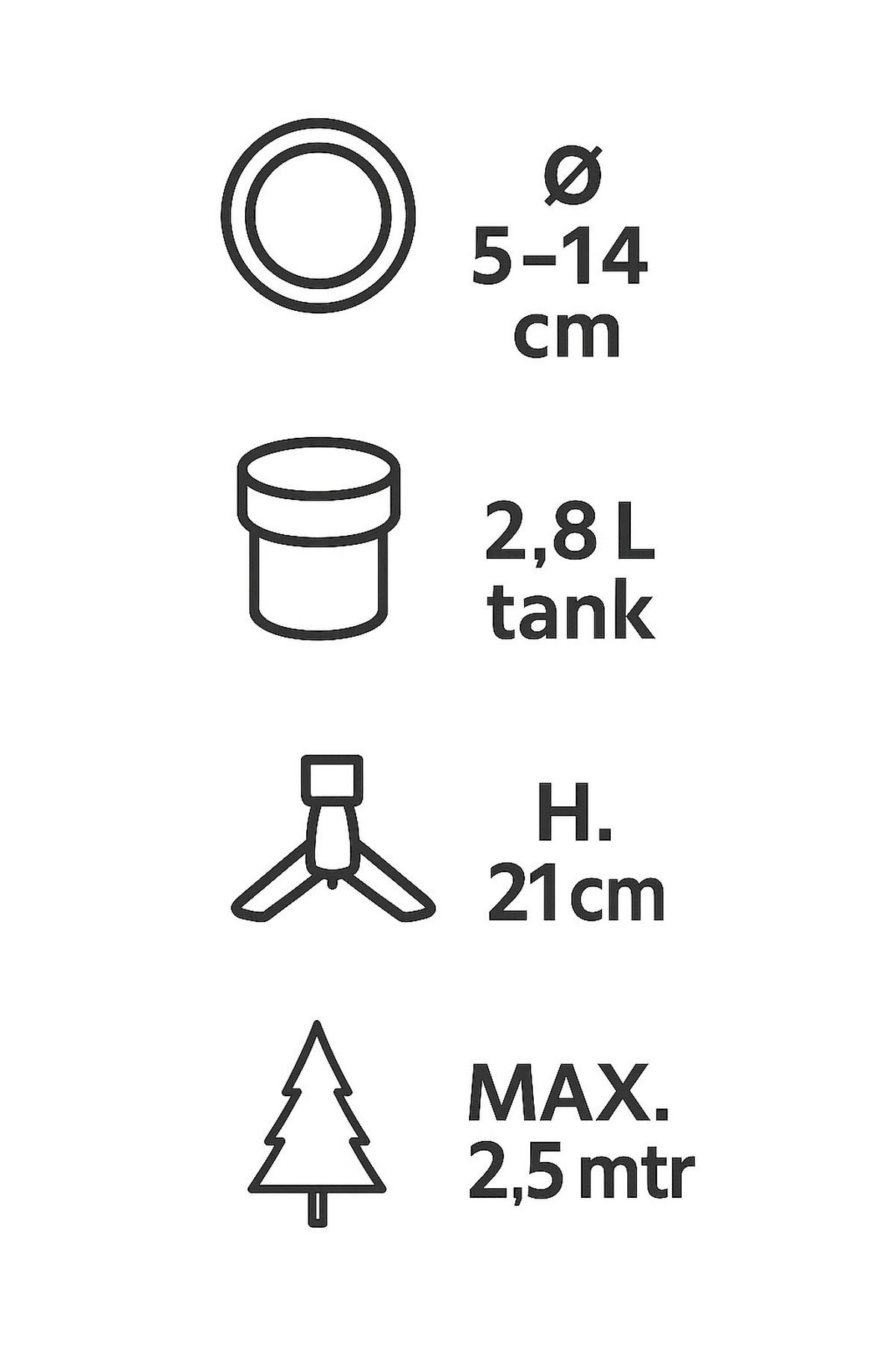CHRISTBAUMSTÄNDER Metall 2,8 L - Schwarz, Metall (57/23cm) - Home Styling Collection