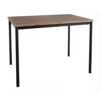 ESSTISCH City Eiche Artisan / Schwarz 110 / 75 / 77cm - Eichefarben/Schwarz, Holz/Holzwerkstoff (75/110/77cm) - Feldmann-Wohnen