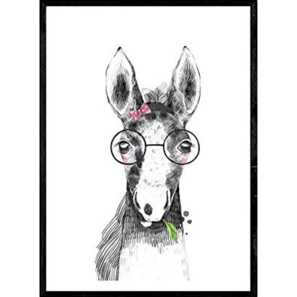 POSTER Baby – Kinder A4 Schwarzer Rahmen - Schwarz, Papier (29.7/5/21cm) - Nacnic