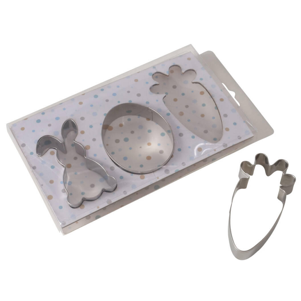 PLÄTZCHENFORMEN 3er-Set - Grau, Metall (9/1.7/5.5cm) - Boltze Home