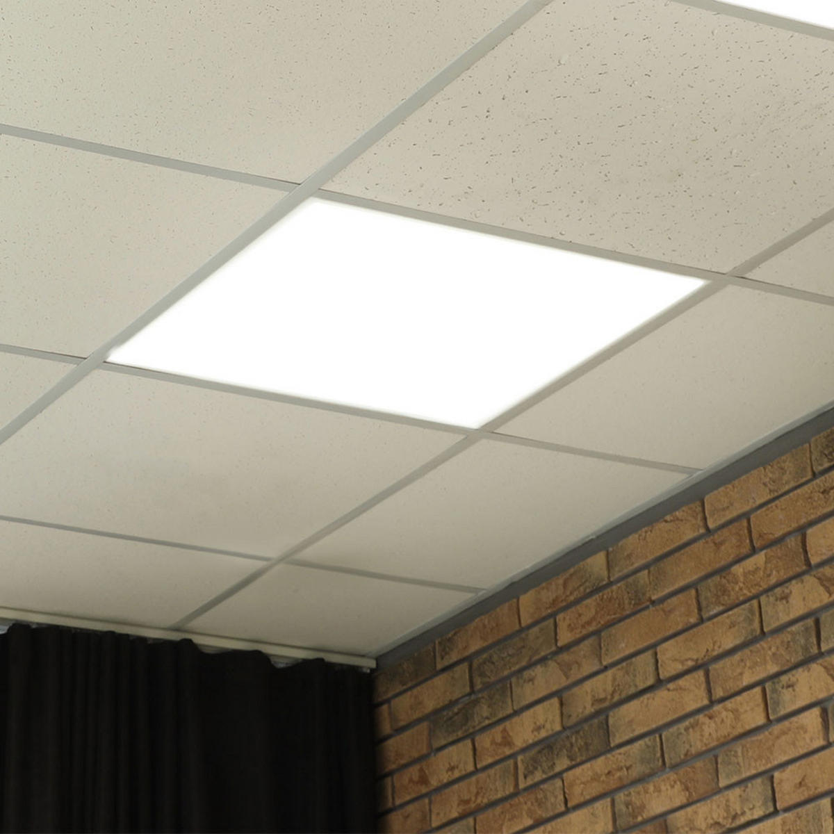 LED PANEL Weiß 59,5 cm Smart Steuerung - Weiß, Kunststoff/Metall (59.5/59.5/6.5cm)