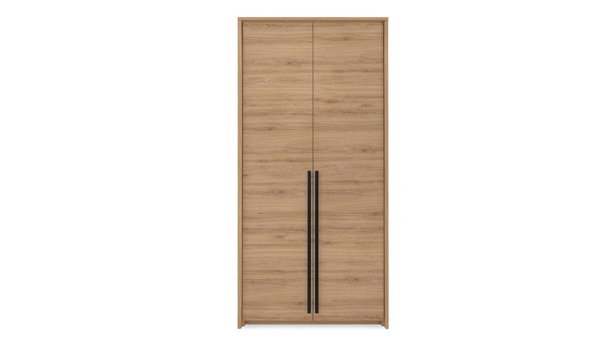 DREHTÜRENSCHRANK AZIR 105/217/65 cm 2-türig Eichefarben - Eichefarben, Holzwerkstoff (105/217/65cm) - MASSENO
