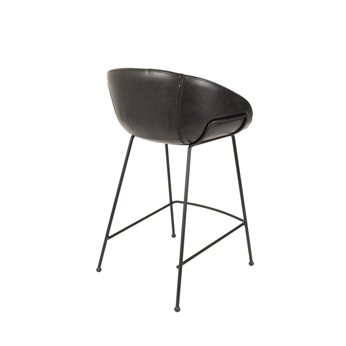 BARHOCKER Feston Rückenlehne 65 cm Schwarz - 2 er Set - Schwarz, Kunststoff (54.5/88.5/53cm) - Zuiver