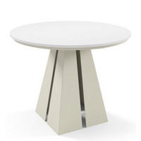 TISCH Kaschmir Frega Ausziehbar Mit Metallgestell 120x196x76 cm - Kaschmir/Weiß, Holzwerkstoff (196/120/76cm) - Sepro Meble