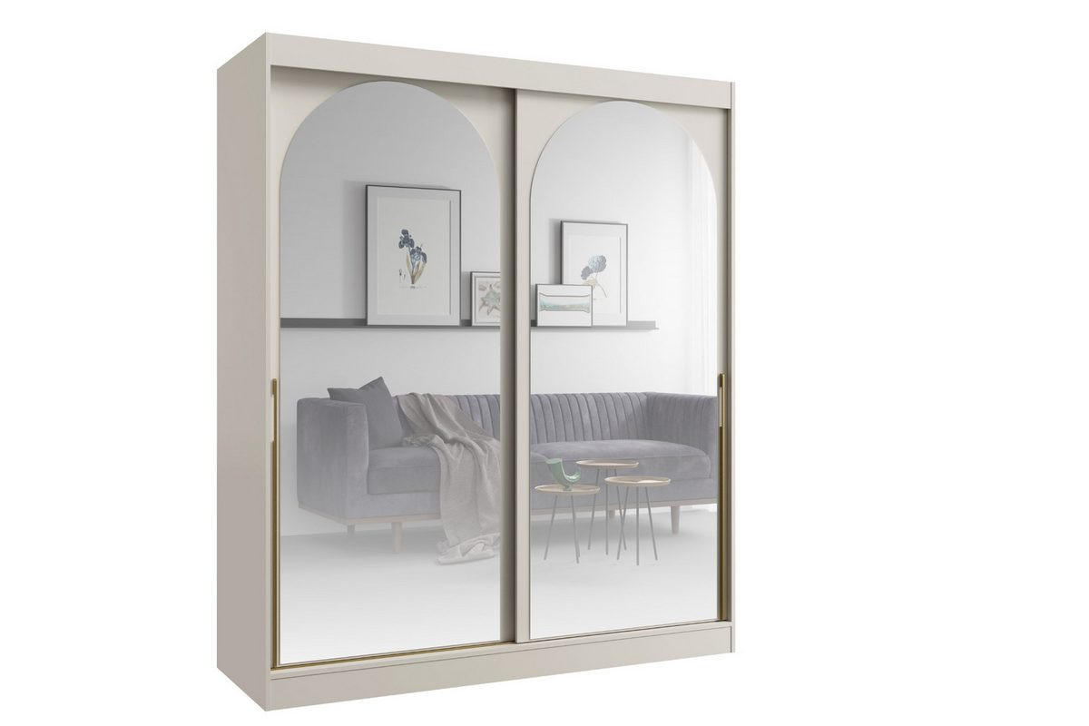 Deine Möbel 24 Schiebetürenschrank Kaschmir, Gold 180x215x65 cm