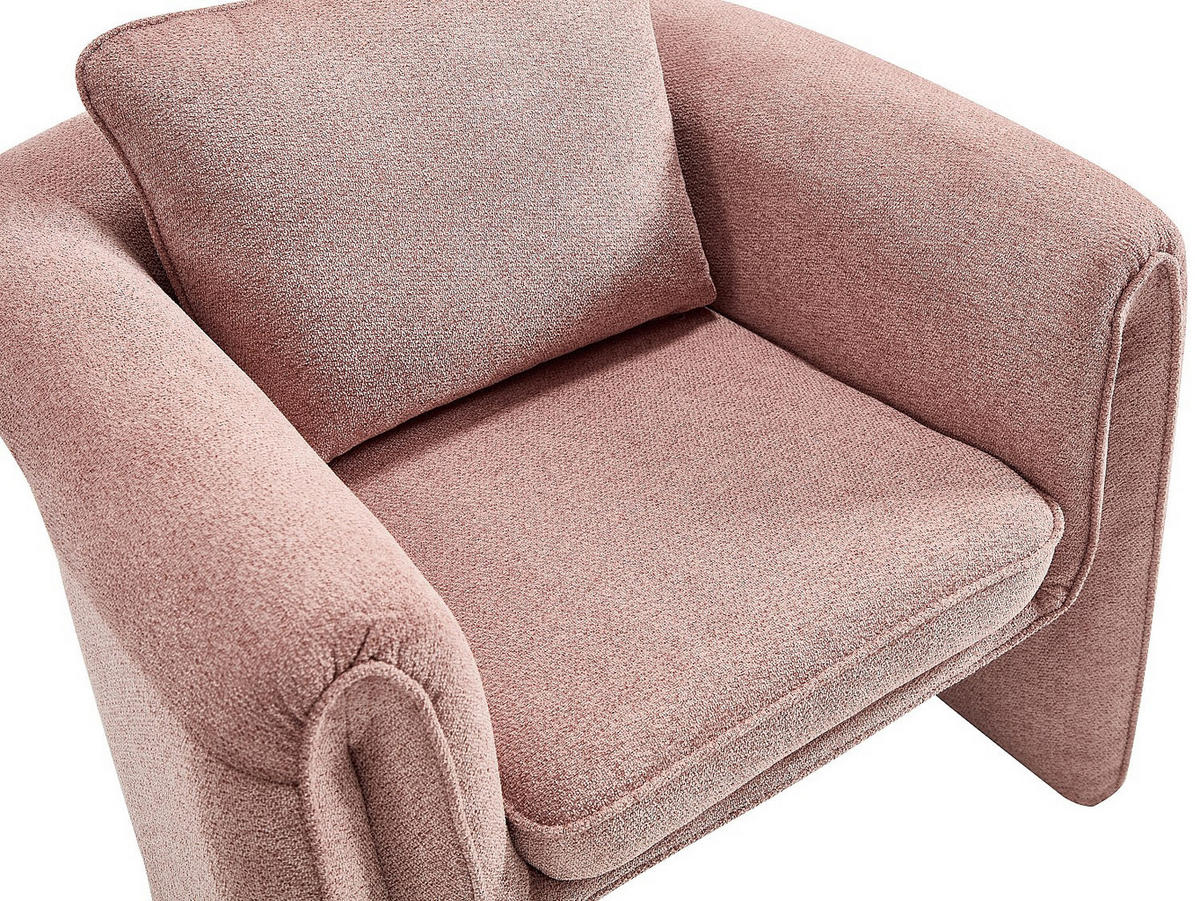 SESSEL aus Stoff – Rosa – JOLIPIA - Pink, Textil (82/82/77cm) - Vente-Unique