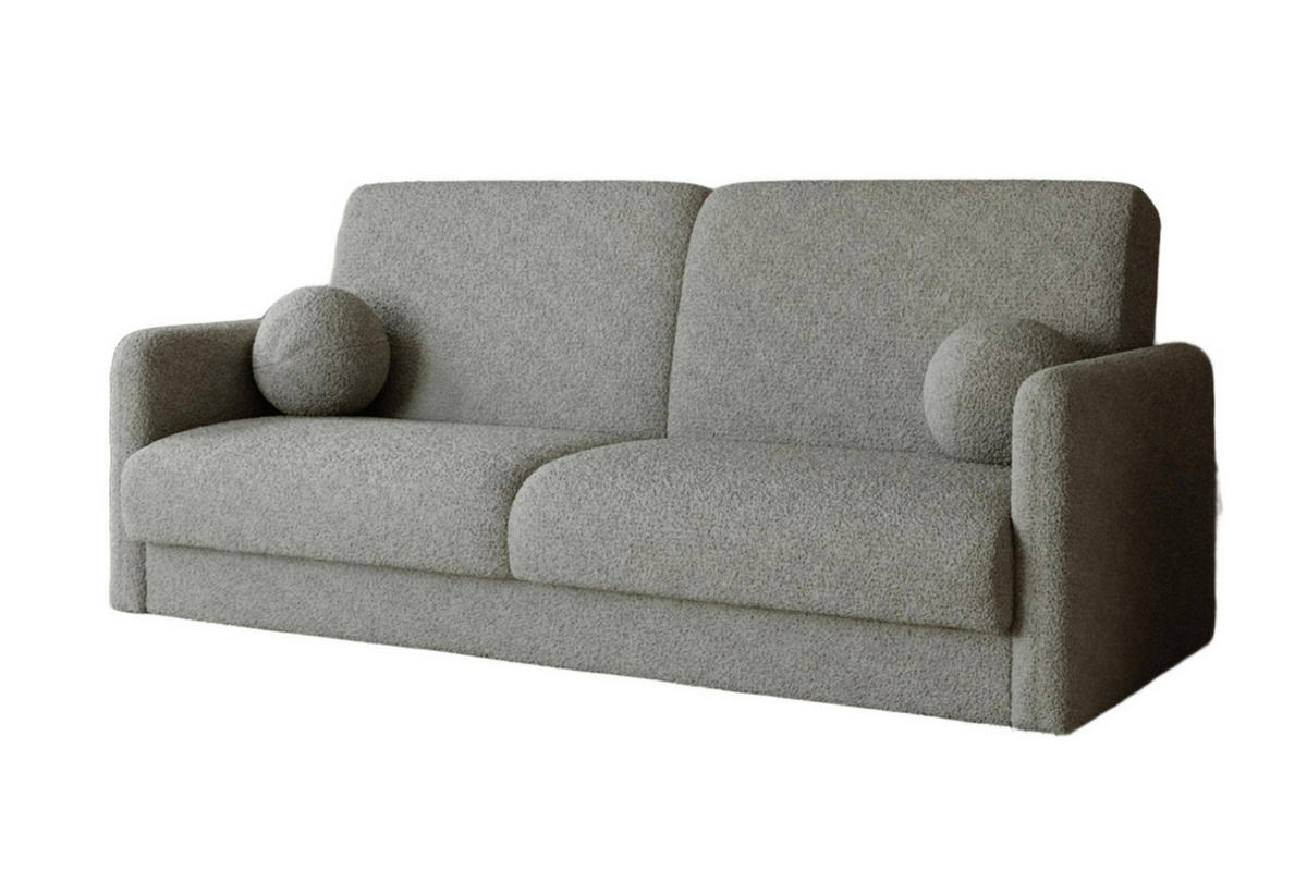 SOFA CLASSY 214cm breit in Boucle Hellgrau - Hellgrau, Holz/Holzwerkstoff (214/93/100cm) - Deine Möbel 24
