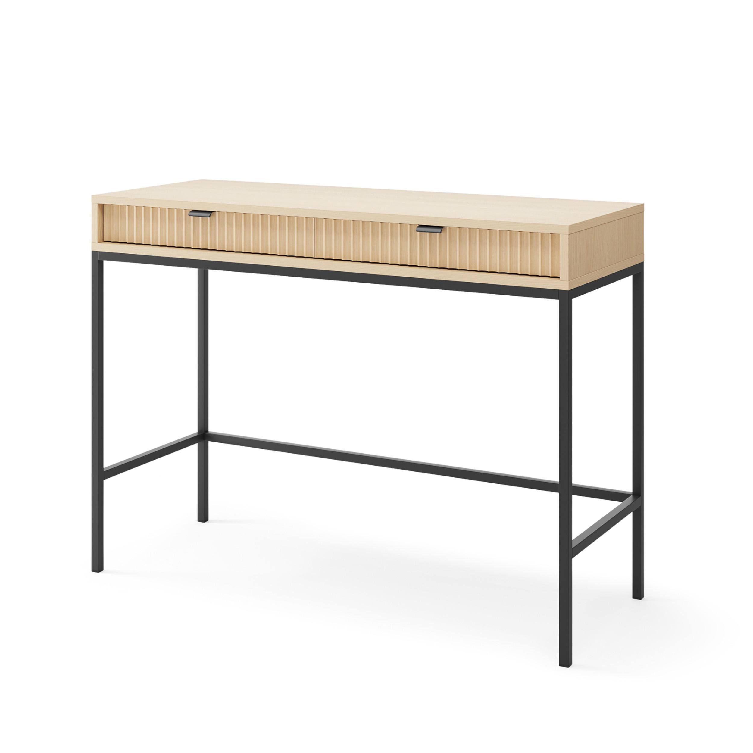 KONSOLENTISCH NANAIMO TOA1 Profilierte Fronten Eiche Vicenza Eiche Vicenza - Eiche Artisan, Holzwerkstoff (50/104/77cm) - Komodee