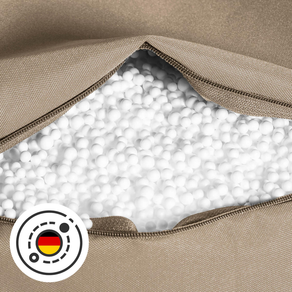 SITZSACK XXL Der Große - Beige, Textil (125/155/20cm) - Mokebo