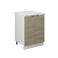 KÜCHENUNTERSCHRANK Fame-Line Eiche Paneel 60 cm , AP Marmor - Hellbraun/Eichefarben, Holzwerkstoff (60/82/60cm) - Vicco