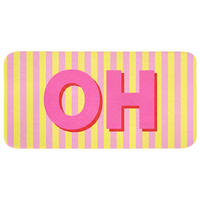 WC-VORLEGER Text - Streifen - Rosa WC Teppich 120x60 cm - Multicolor, Kunststoff/Textil (120/60cm) - OnlyWow
