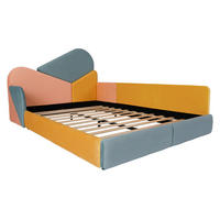 POLSTERBETT 140/200 cm DE-32709 mit erhöhtem Seitenschutz Mehrfarbig - Multicolor, Holzwerkstoff (140/200cm) - ComfortXL