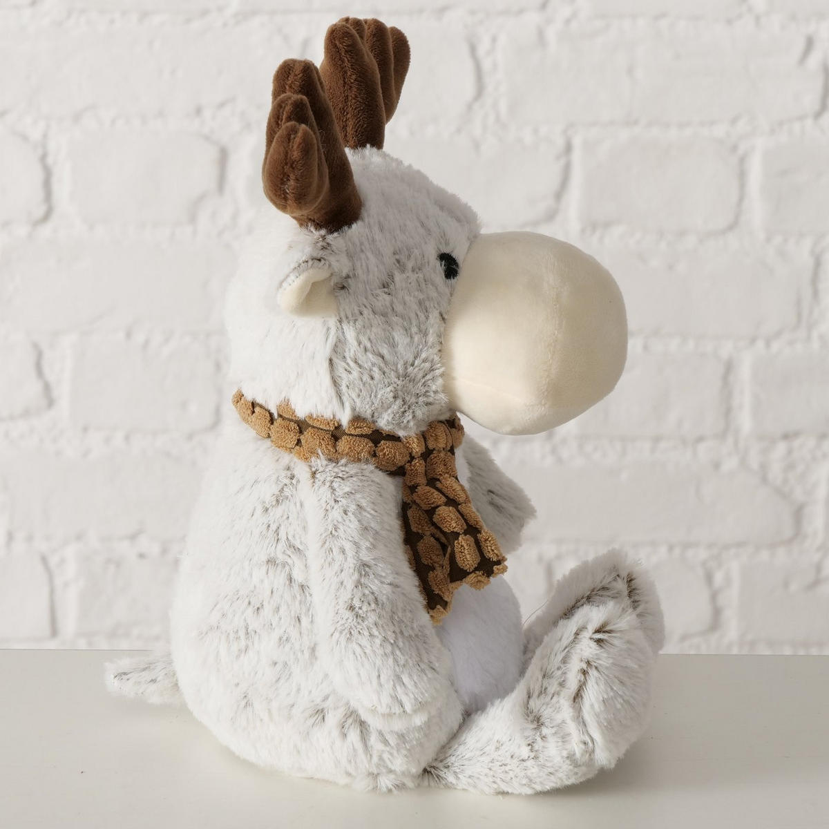 TÜRSTOPPER Rentier Arnie 19/20/26 cm - Weiß, Textil (20/26/19cm) - Boltze Home