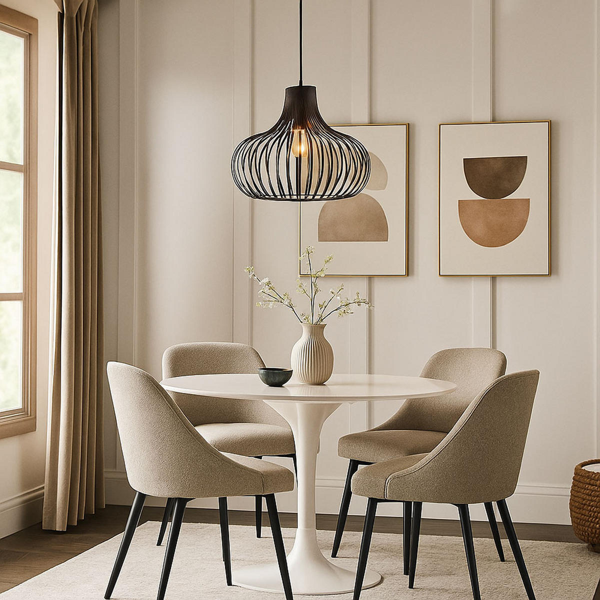 LED PENDELLEUCHTE MATEO, Metall, rostfarben matt - Bronzefarben, Metall (40/40/150cm) - Nowa