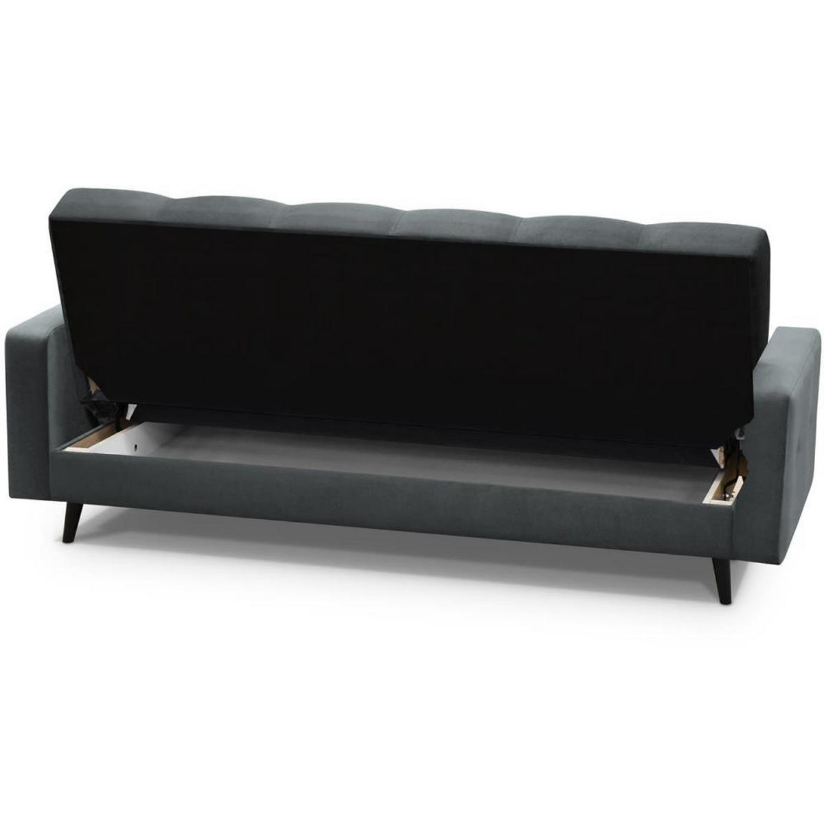 3-SITZER Schlafsofa Nancy Bis grau - Grau, Holz/Textil (220/89/93cm) - Beautysofa
