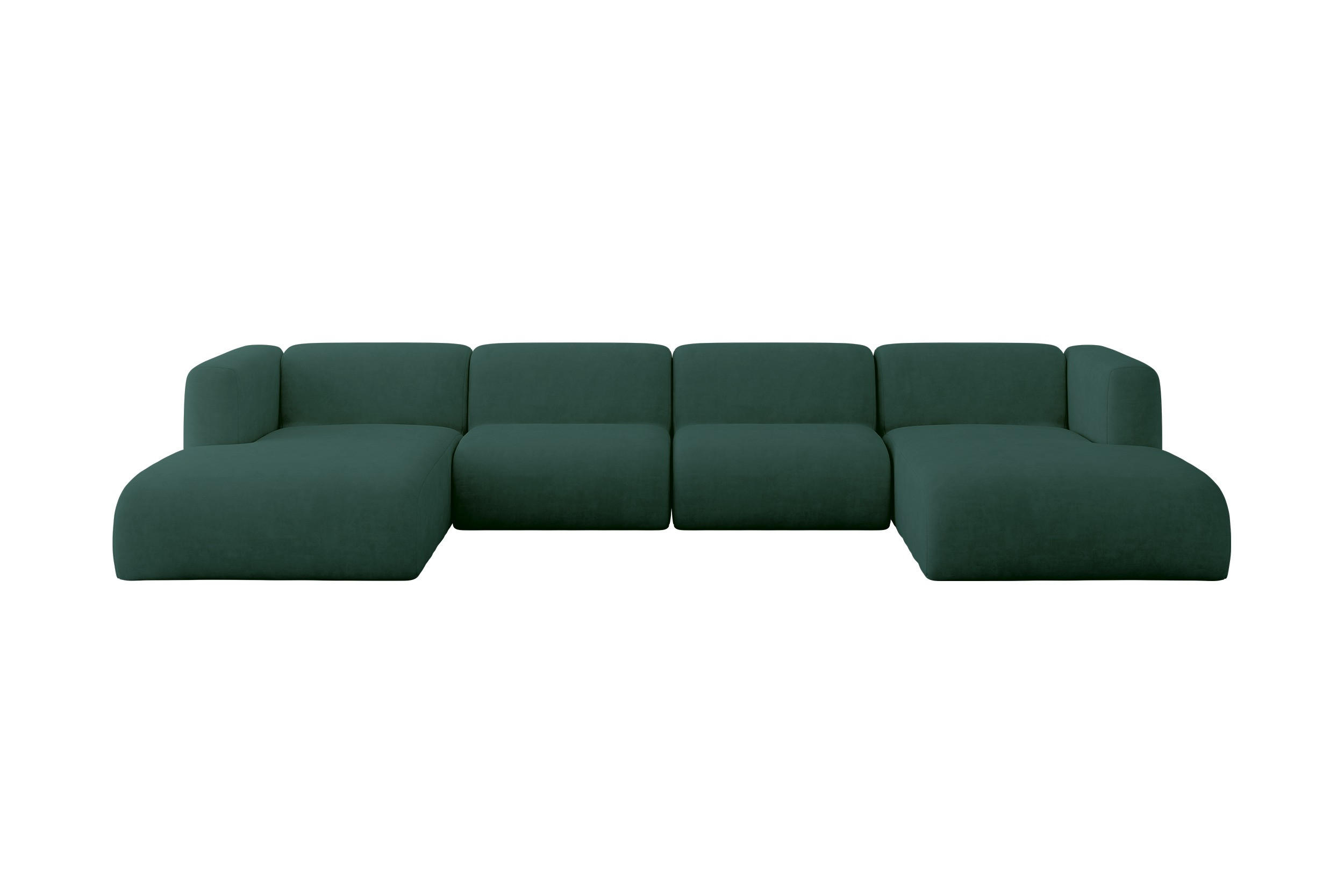 ALTDECOR SEDACÍ SOUPRAVA DO U MIRA-U2 408x179x70 Zelená Velur