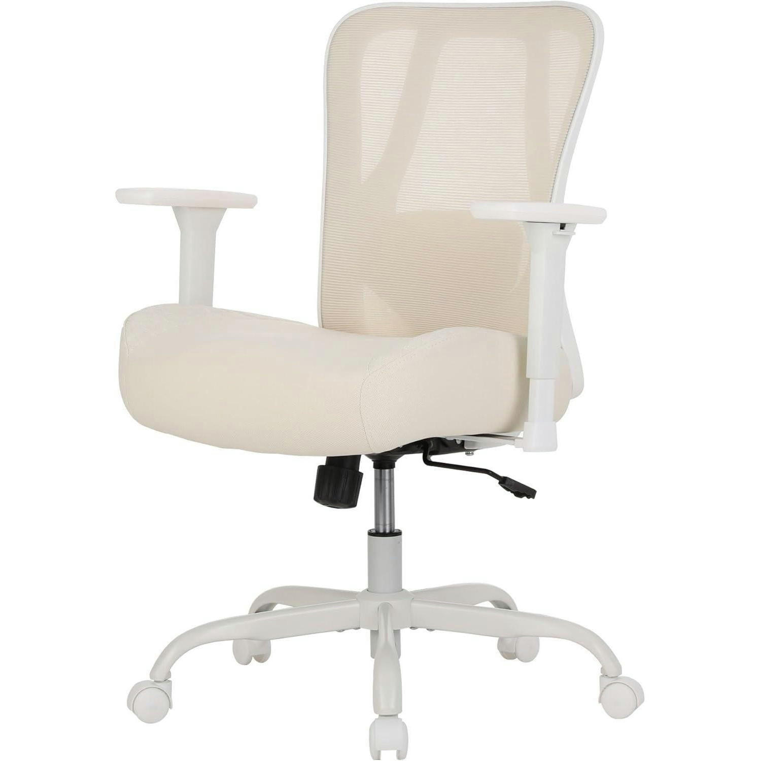 BÜROSTUHL Ergonomisch bis 230KG beige - Beige, Textil (73/103/69cm)