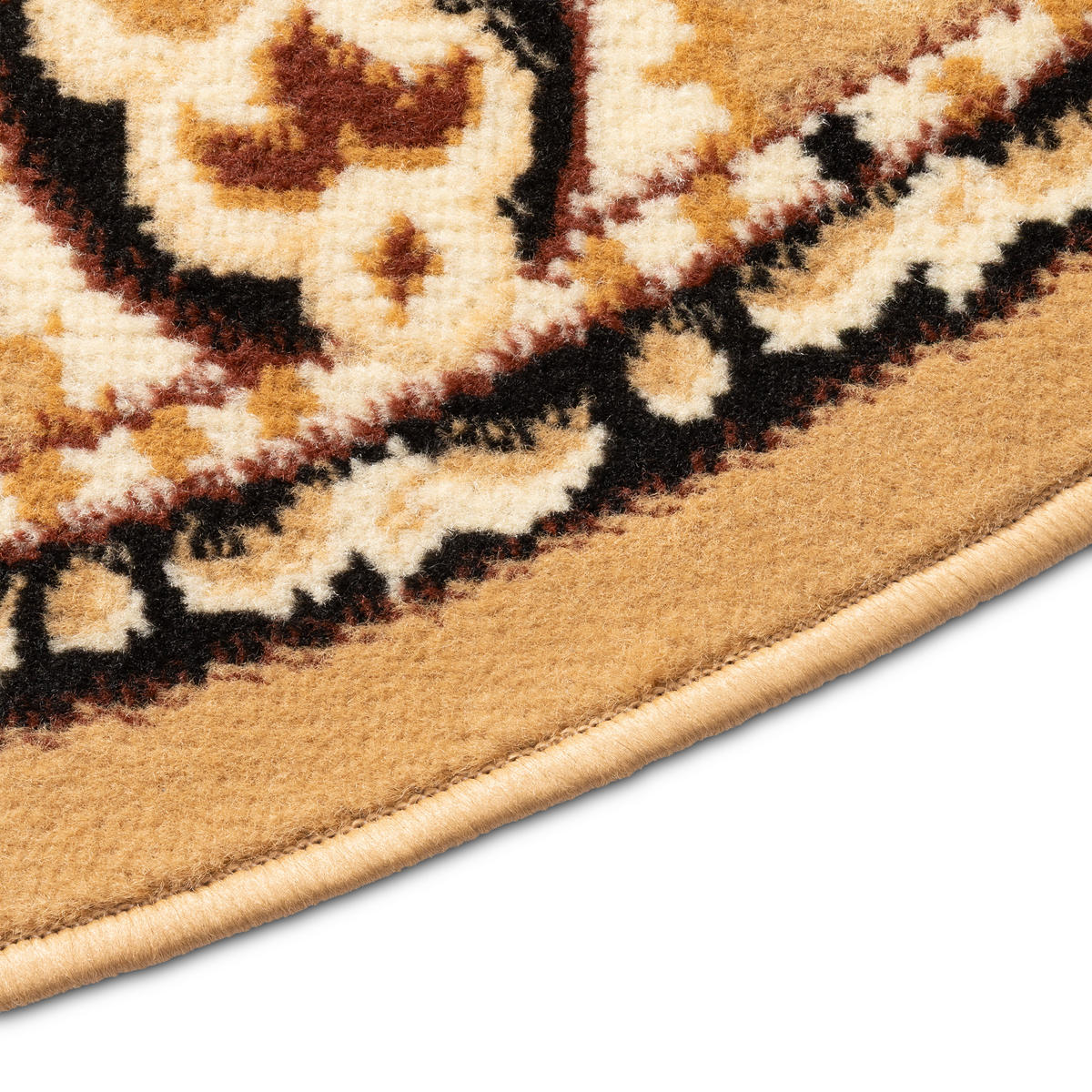 TEPPICH ATLAS oval beige medaillon 60/100 cm - Beige, Textil (60/100cm) - Tapiso