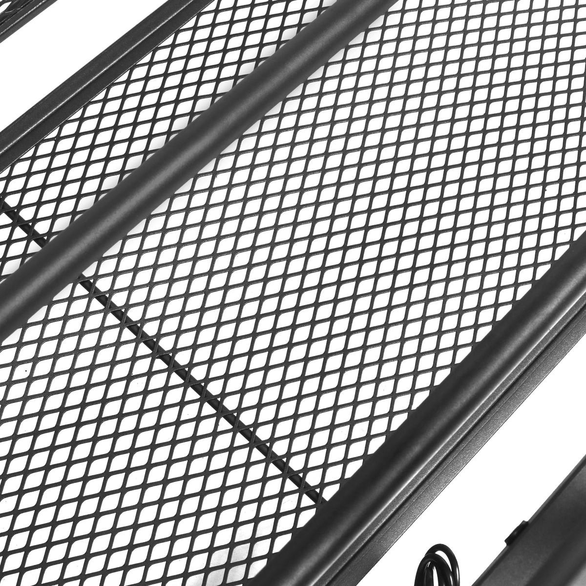 METALLBETT 90/200 cm in Schwarz mit LED, Halterung und Aufbewahrungskorb - Schwarz, Metall (90/200cm) - WISHDOR