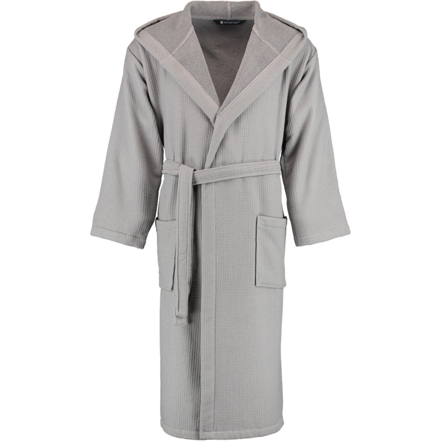 BADEMANTEL UNISEX KAPUZE FACE & BODY KIESEL - 85 - Grau, Textil (Snull) - Rhomtuft