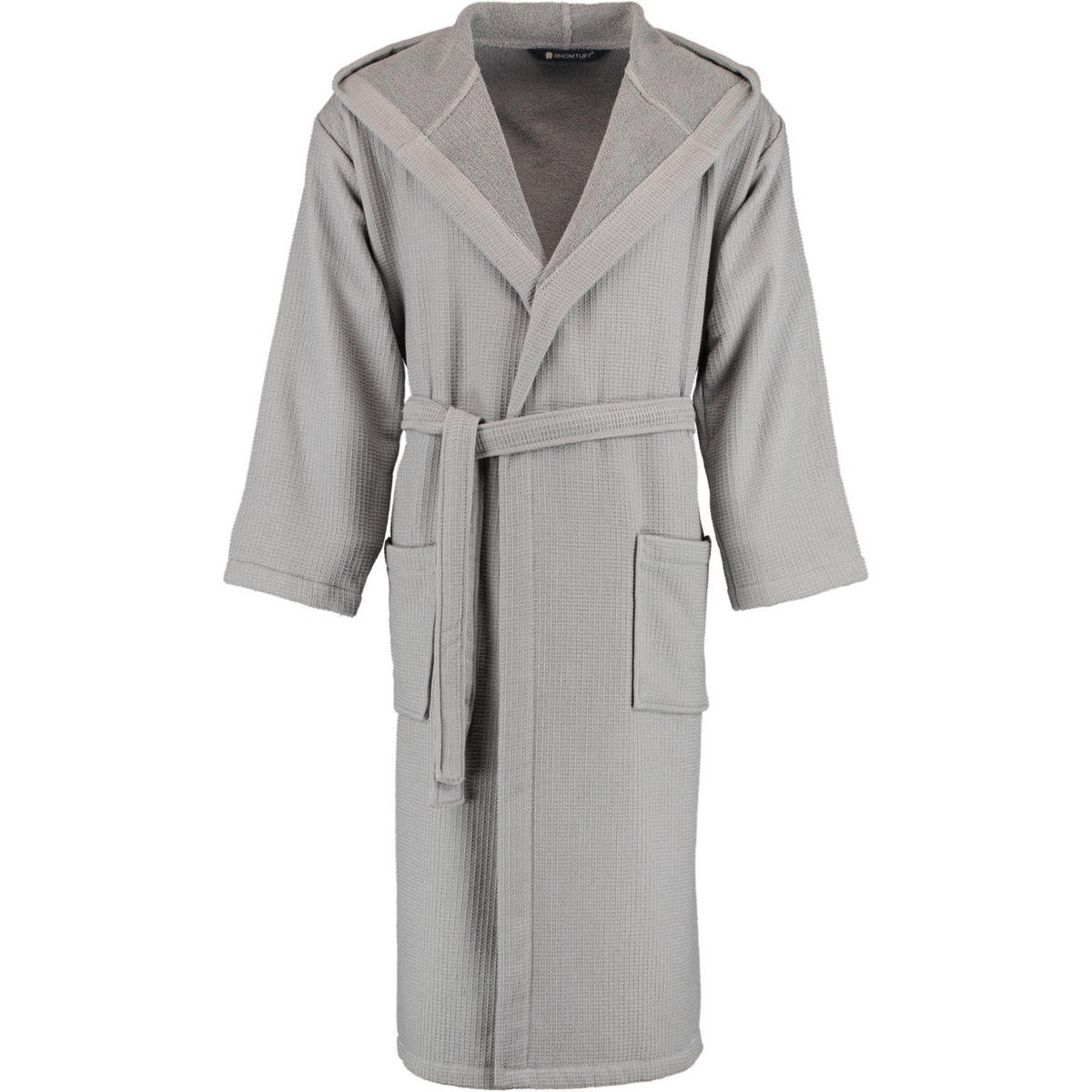 BADEMANTEL UNISEX KAPUZE FACE & BODY KIESEL - 85 - Grau, Textil (Lnull) - Rhomtuft