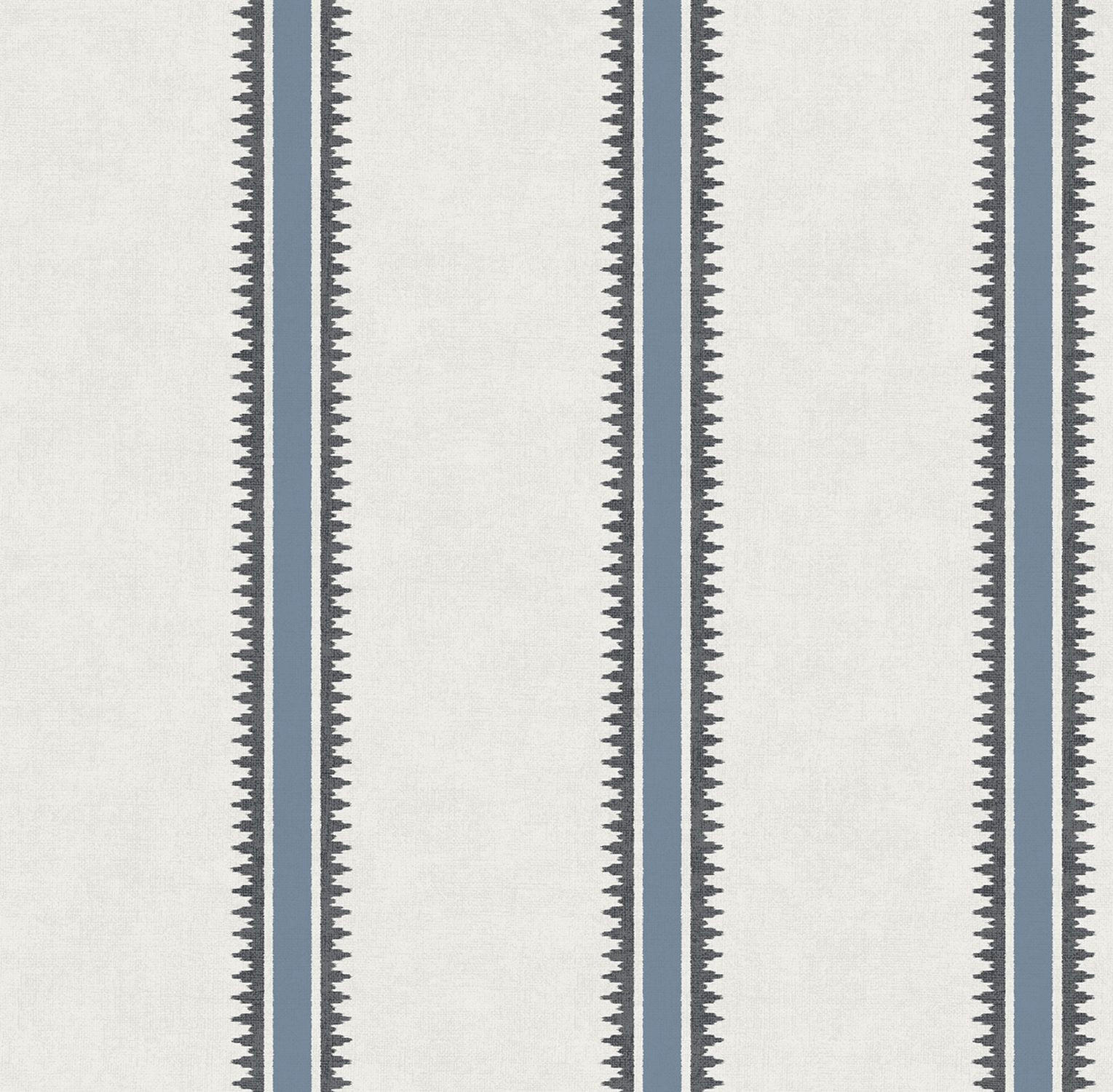 TAPETE breite Streifen 53 cm x 10 m - Blau, Papier (53/1000cm) - Sanders & Sanders