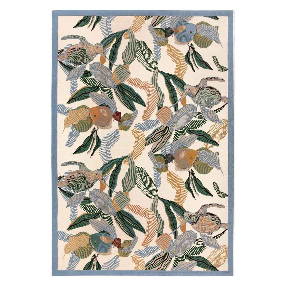 OUTDOOR-TEPPICH Dori lagunenblau 160 x 230 x 1 cm - Türkis, Textil (160/230cm) - Vivaraise