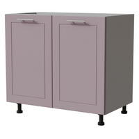 UNTERSCHRANK Bari D11/90 Grau / RAL 4009 pastellviolett 90 / 50 / 82cm - Violett/Grau, Holz/Holzwerkstoff (90/82/50cm) - Feldmann-Wohnen