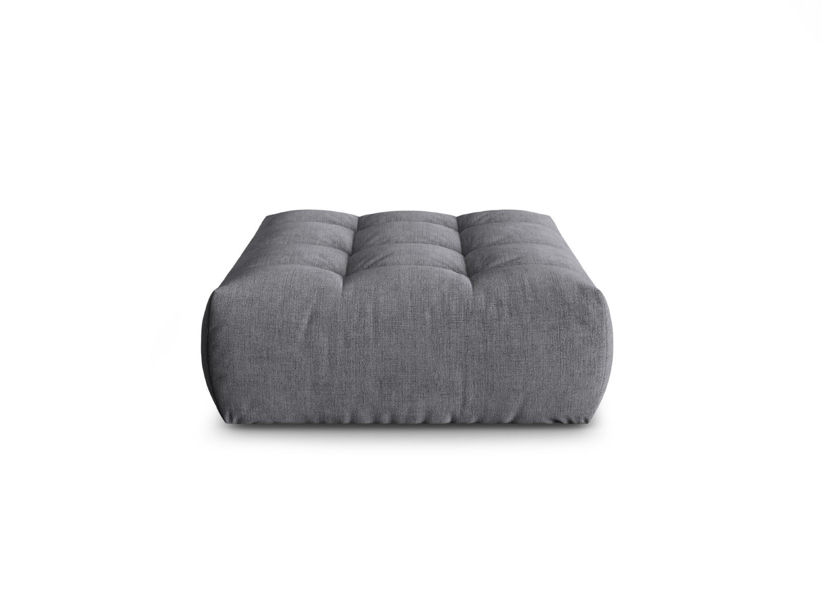 POUF Bloom aus strukturiertem Stoff grau - Grau, Textil (101/42/110cm) - Micadoni