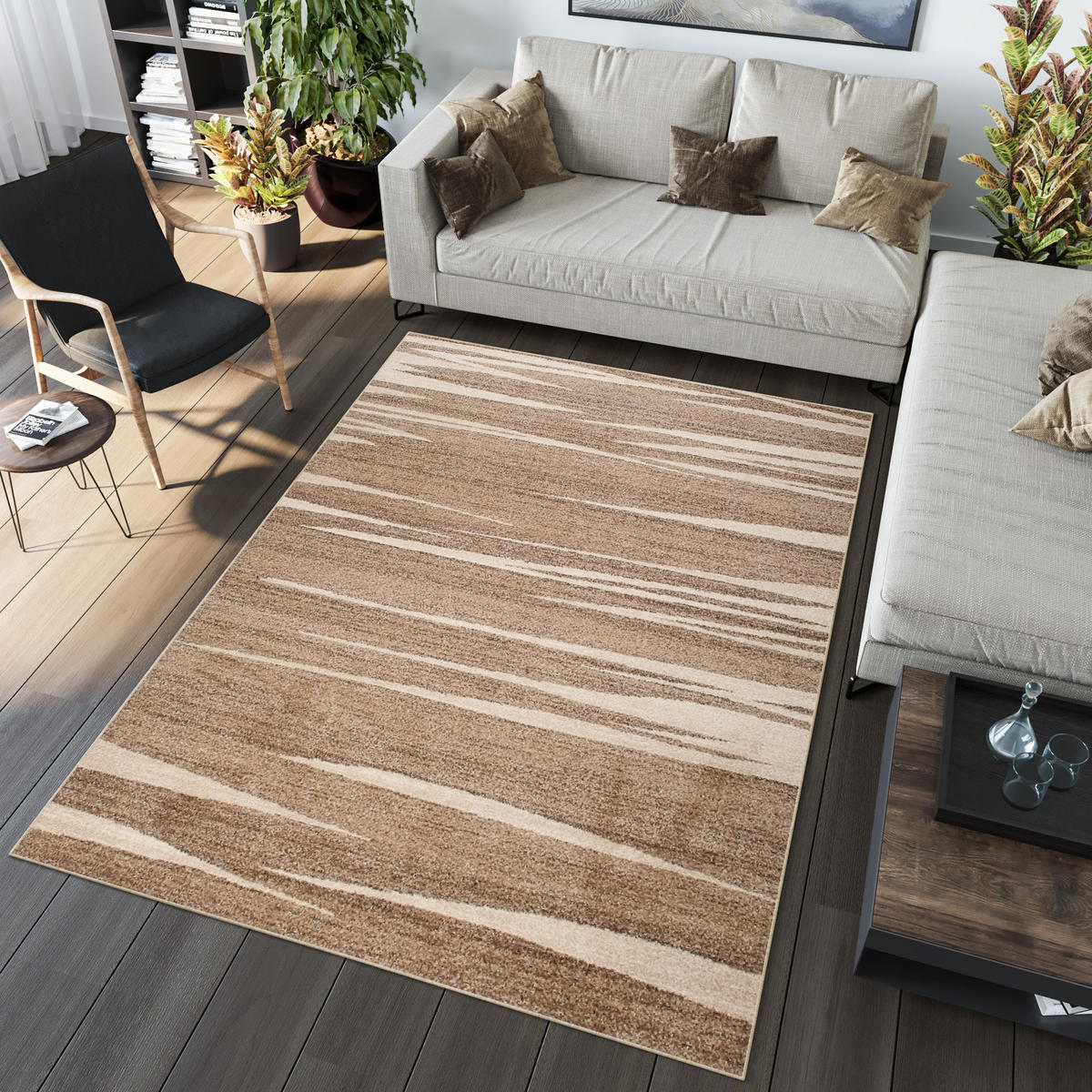 TEPPICH SARI Greige 190/270 cm - Greige, Textil (190/270cm) - Tapiso