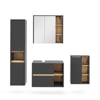 KOUPELNOVÁ SESTAVA NÁBYTKU Viola Grey/Artisan - šedá/dub artisan, kompozitní dřevo (80/60/46cm) - Vicco