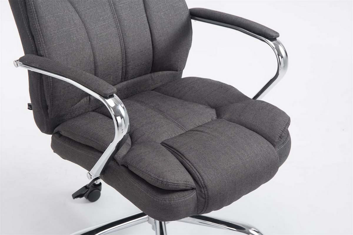 BÜROSTUHL Xavier Two, Stoffbezug Dunkelgrau - Dunkelgrau, Textil/Metall (62/125/70cm) - TPFLiving