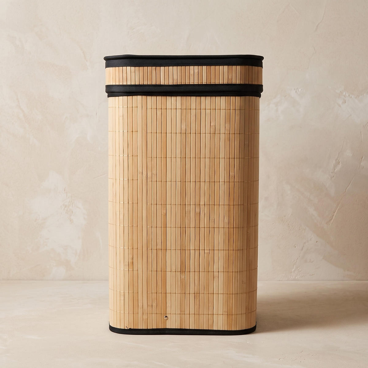 WÄSCHEKORB aus Bambus 100 l 55/34/60 cm - Beige, Naturmaterialien (34/60/55cm) - NUXIO