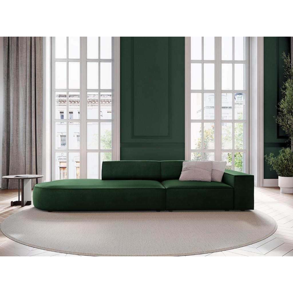 Thumbnail - Micadoni Linkes-Sofa, Dunkelgrün, Textil, 3-Sitzer, 262x70x102 cm, Hergestellt in Europa, Oeko-Tex®, Wohnzimmer, Sofas &...